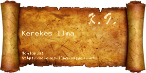 Kerekes Ilma névjegykártya